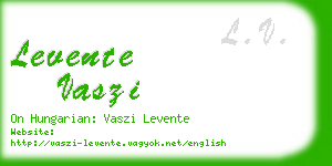 levente vaszi business card